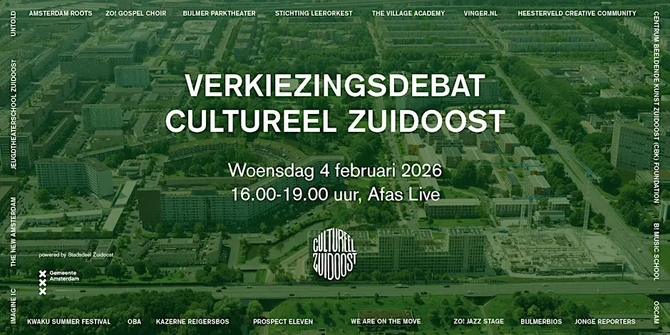Verkiezingsdebat: "De Culturele inhaalslag van Amsterdam Zuidoost"